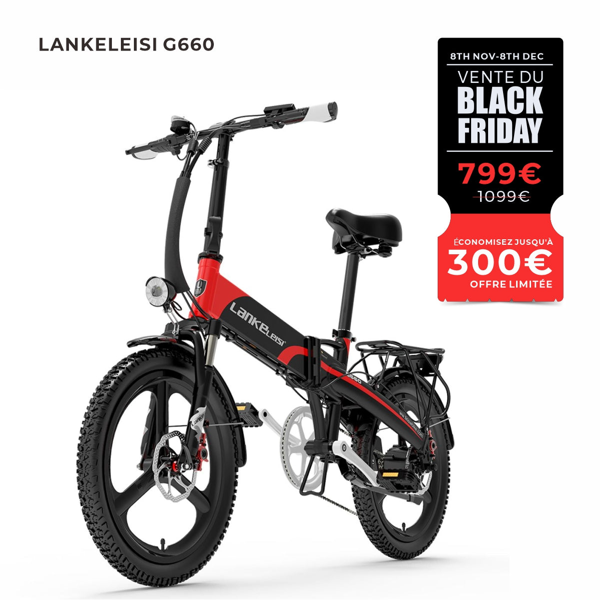 Lankeleisi G660 Vélo de ville électrique pliant