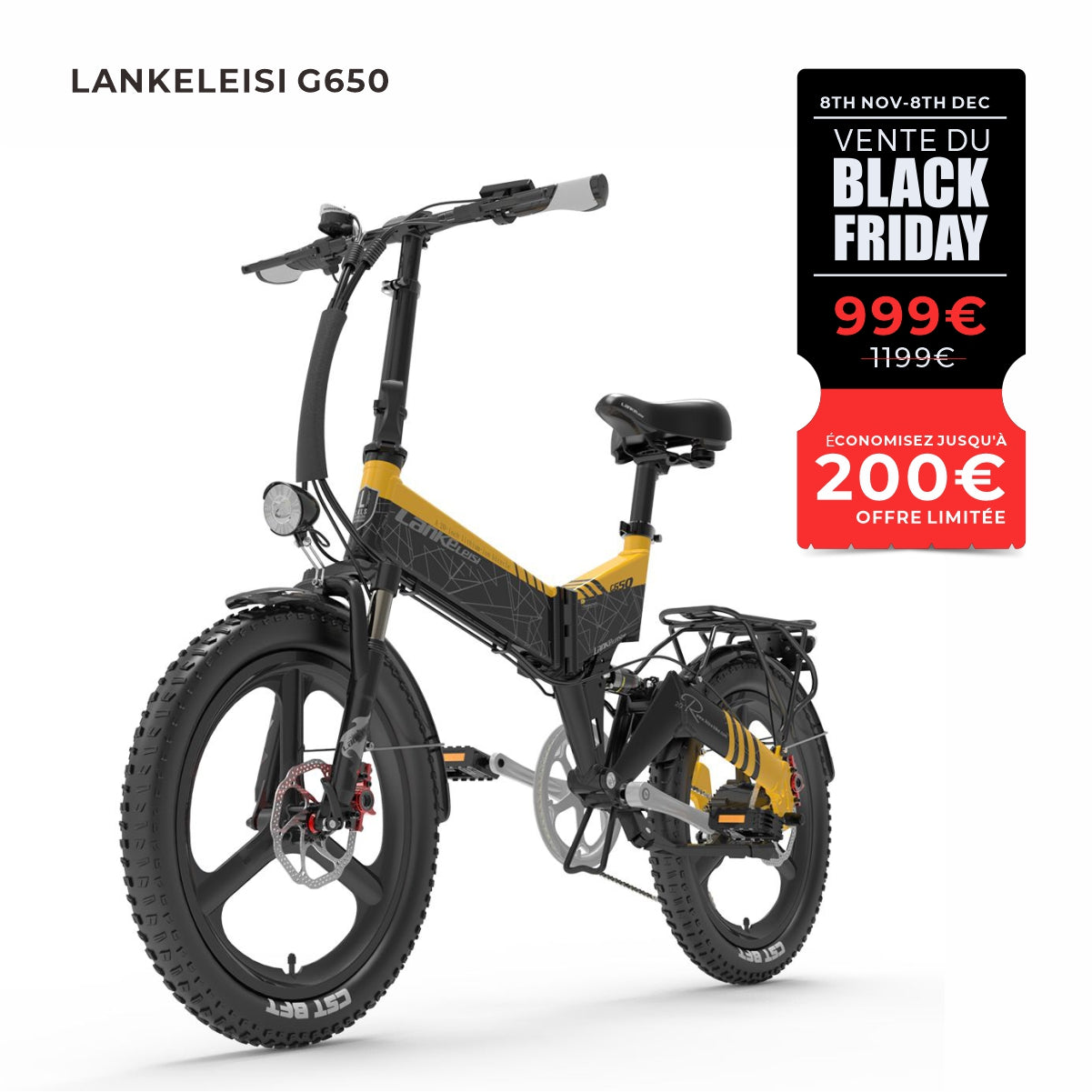 Lankeleisi G650 Vélo de ville électrique pliant