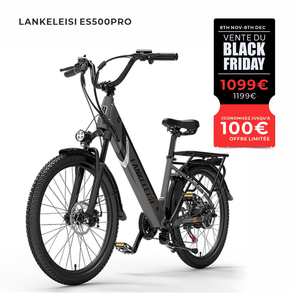 LANKELEISI ES500PRO Vélo de ville électrique（NEW IN 2023）