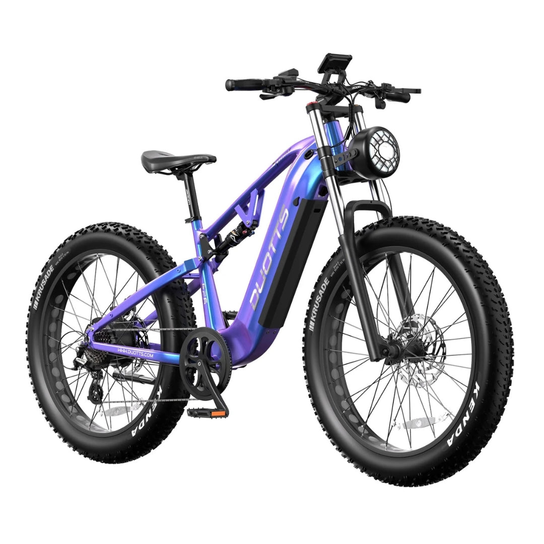 Vélo électrique tout-terrain DUOTTS E26, 750W, 26 pouces, vitesse maximale 25 km/h, autonomie jusqu’à 120 km, 48V 20Ah, 42 kg