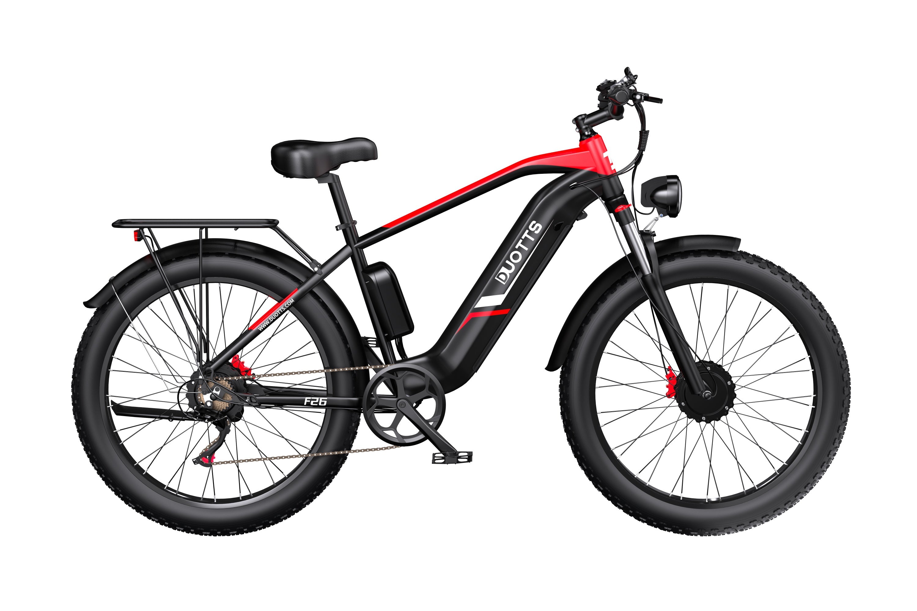 Vélo électrique tout-terrain DUOTTS F26, 750WX2, 26 pouces, vitesse maximale 25 km/h, autonomie jusqu’à 120 km, 48V 20Ah, 42 kg