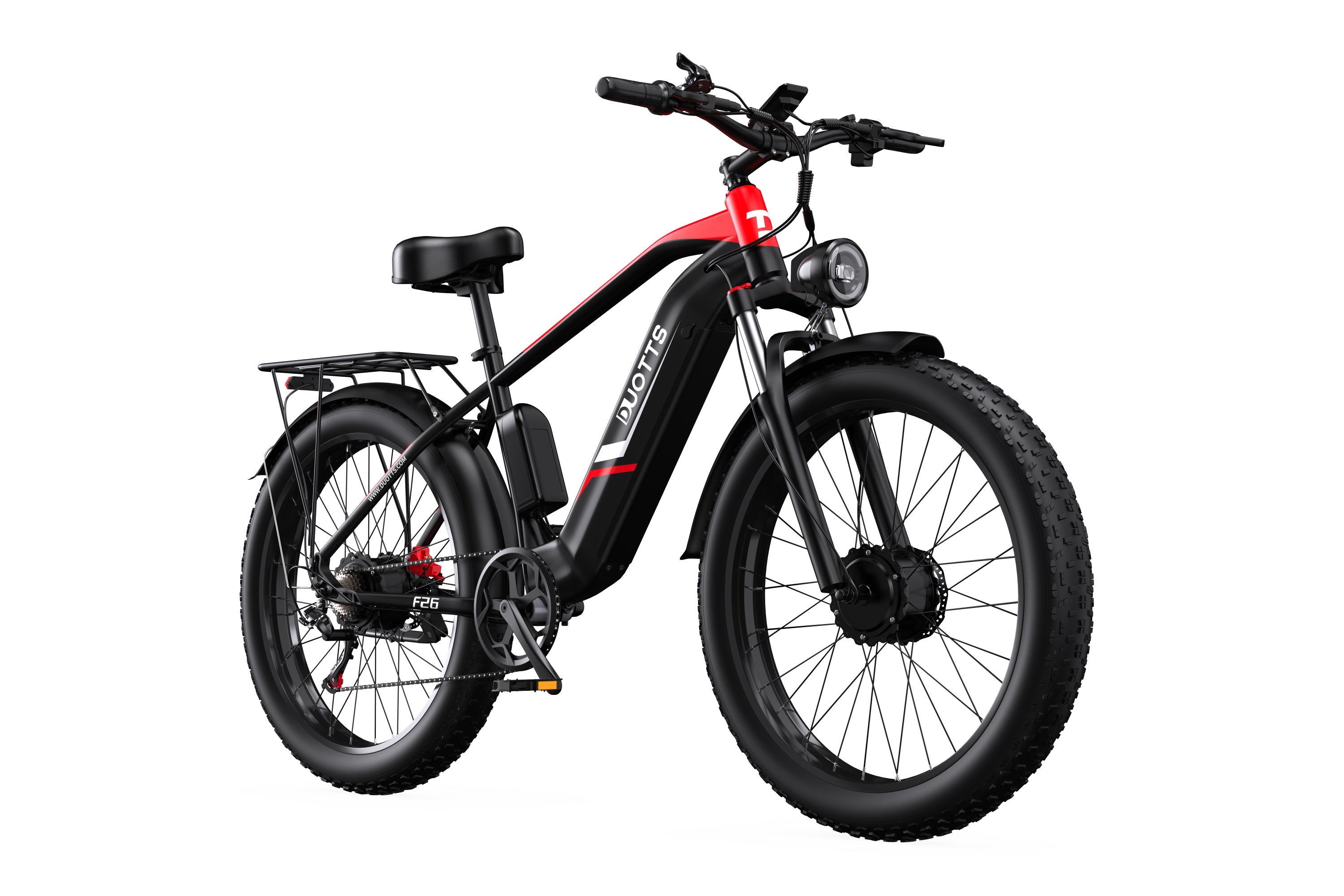 Vélo électrique tout-terrain DUOTTS F26, 750WX2, 26 pouces, vitesse maximale 25 km/h, autonomie jusqu’à 120 km, 48V 20Ah, 42 kg