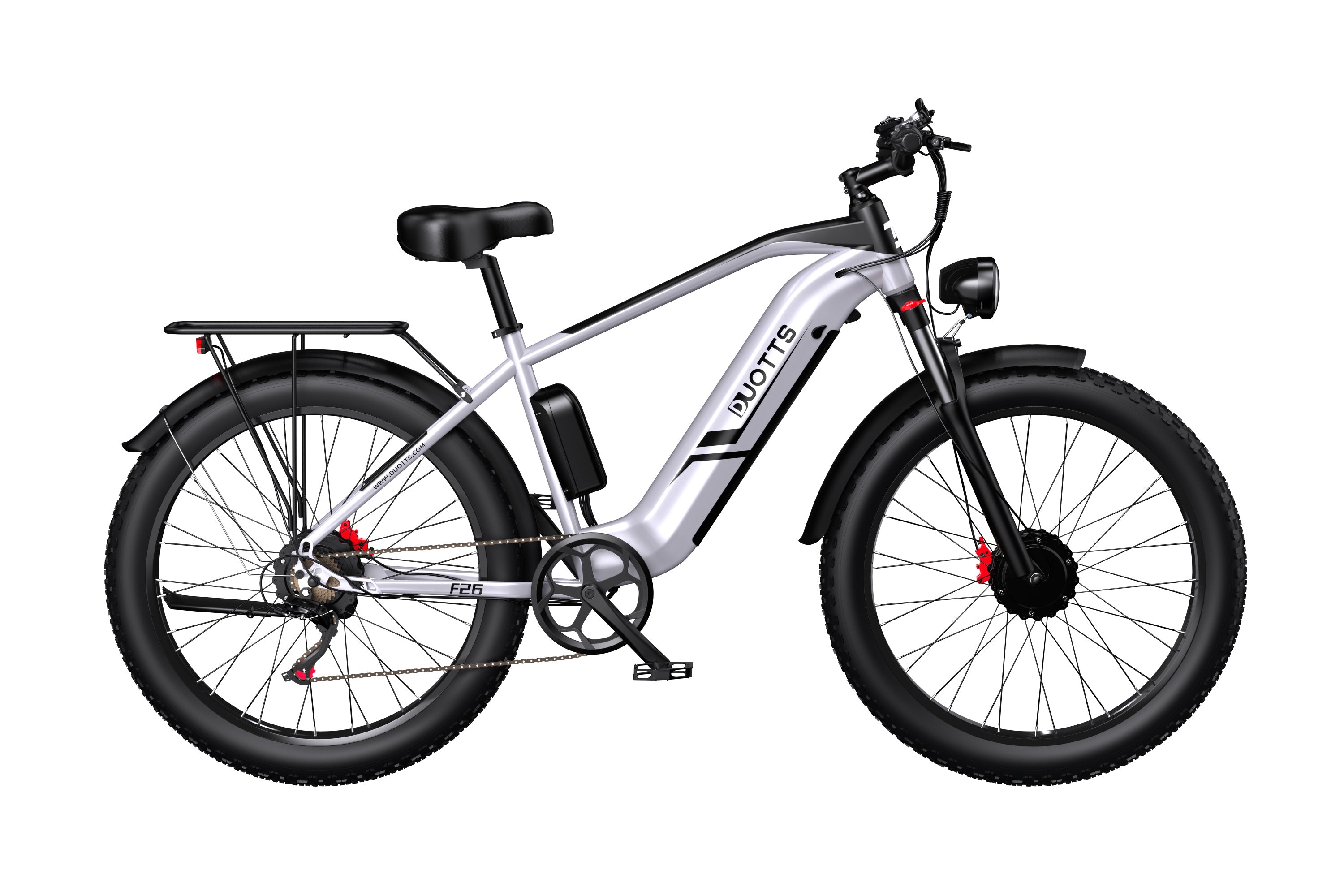 Vélo électrique tout-terrain DUOTTS F26, 750WX2, 26 pouces, vitesse maximale 25 km/h, autonomie jusqu’à 120 km, 48V 20Ah, 42 kg