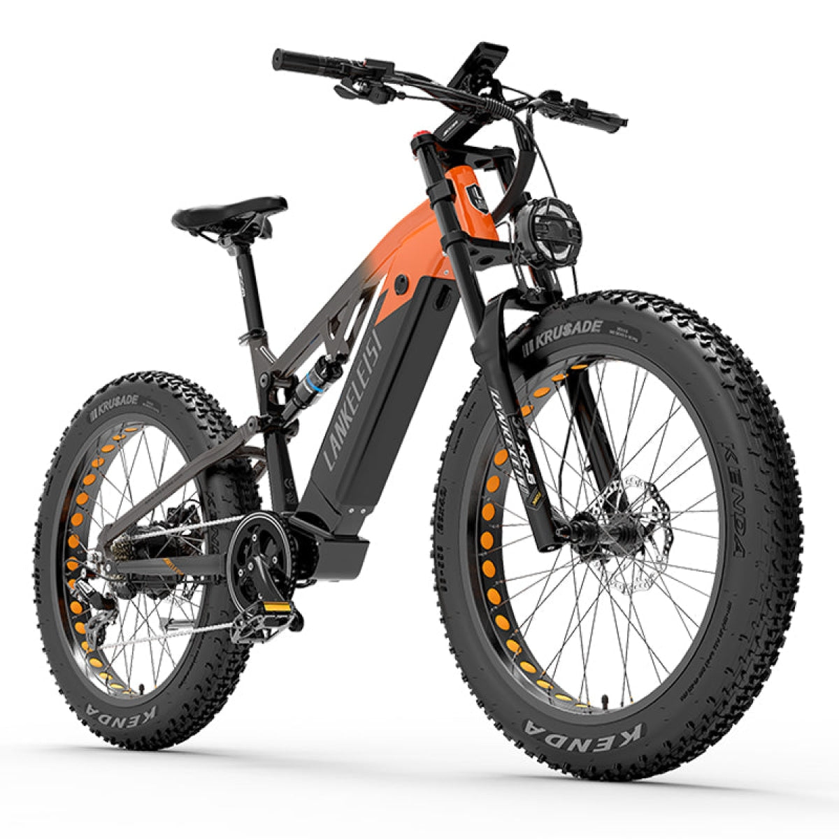 VTT électrique tout-terrain LANKELEISI RV800, vitesse maximale 25 km/h, autonomie jusqu’à 150 km, 48V 20Ah, 26 pouces, 750W