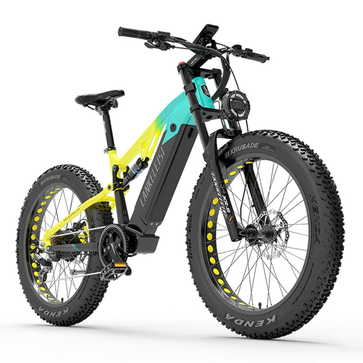 VTT électrique tout-terrain LANKELEISI RV800, vitesse maximale 25 km/h, autonomie jusqu’à 150 km, 48V 20Ah, 26 pouces, 750W