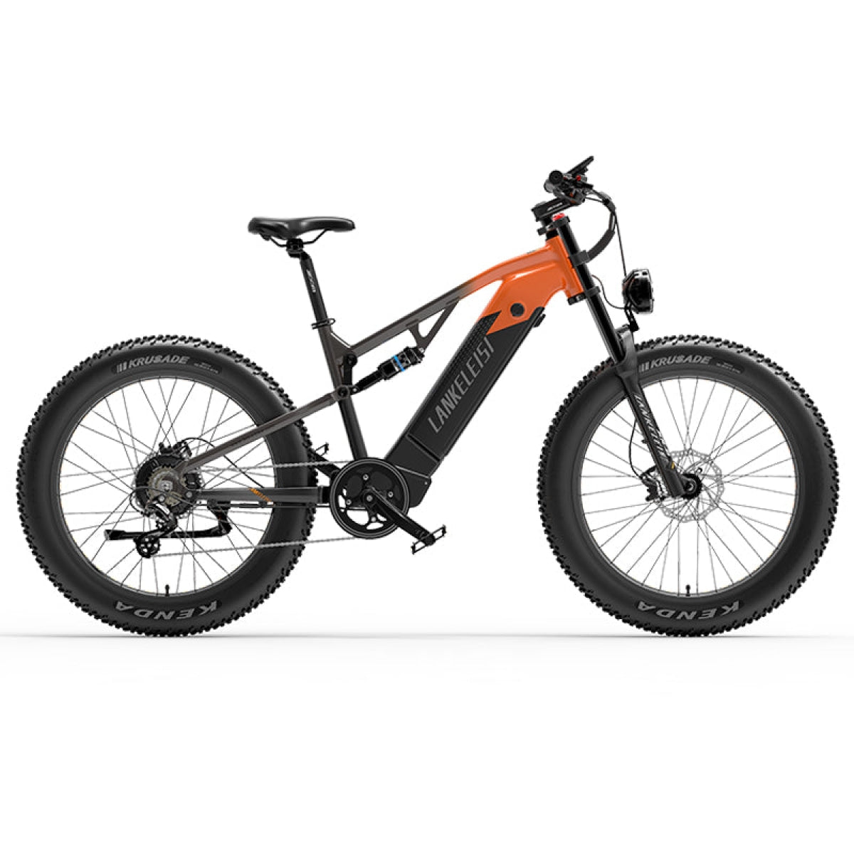 VTT électrique tout-terrain LANKELEISI RV800, vitesse maximale 25 km/h, autonomie jusqu’à 150 km, 48V 20Ah, 26 pouces, 750W