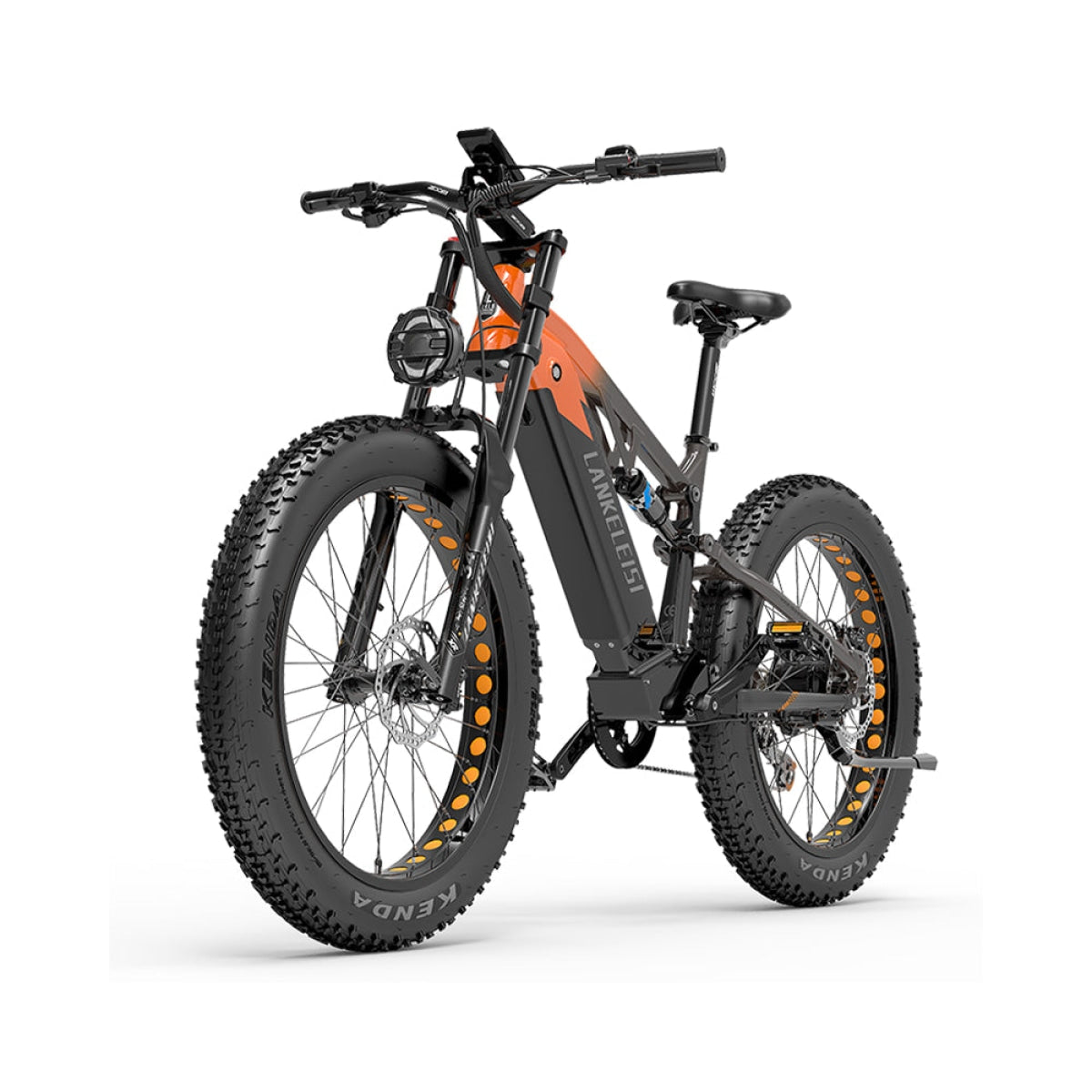 VTT électrique tout-terrain LANKELEISI RV800, vitesse maximale 25 km/h, autonomie jusqu’à 150 km, 48V 20Ah, 26 pouces, 750W