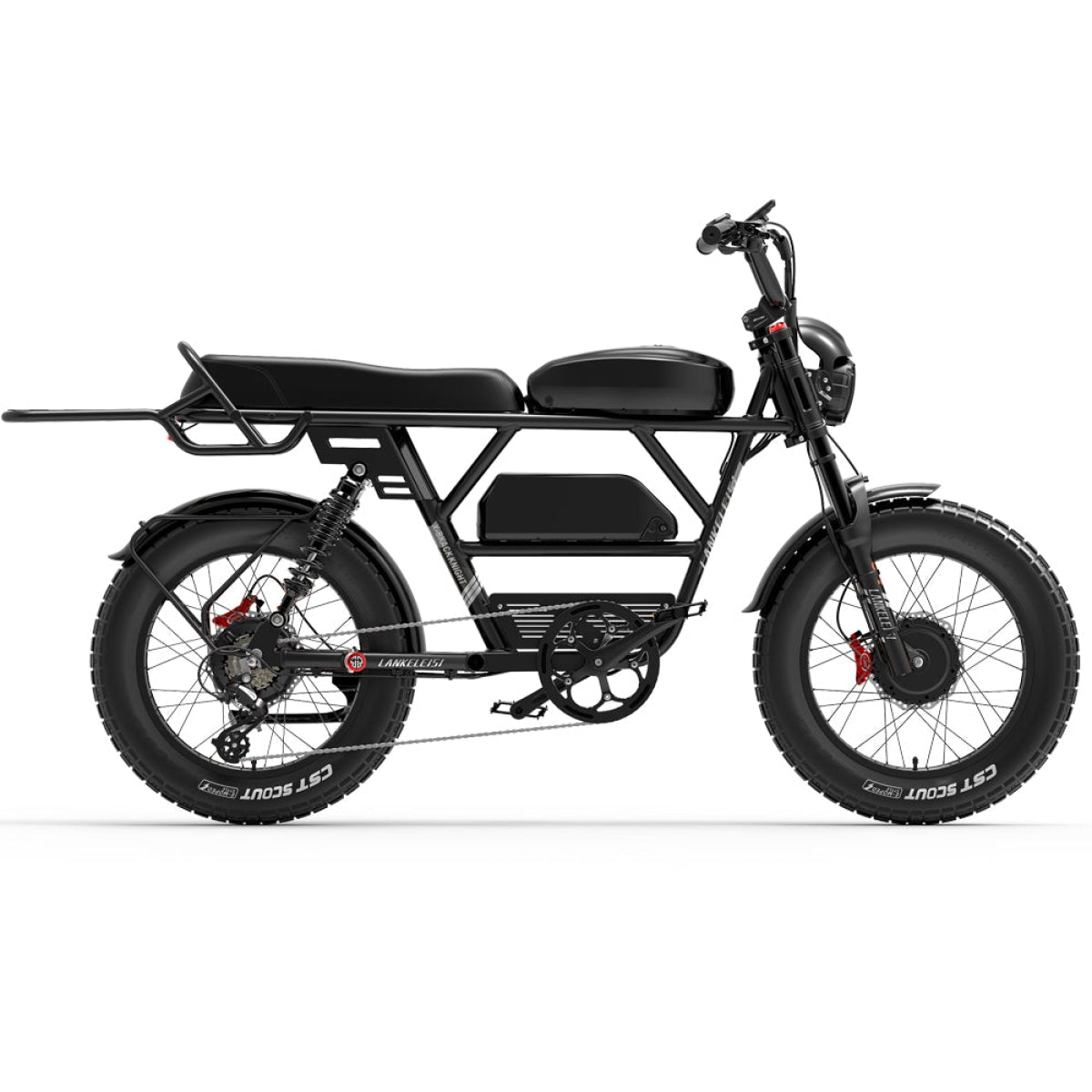 LANKELEISI X-Black Knight 2000W Moteur double Portée maximale 280KM