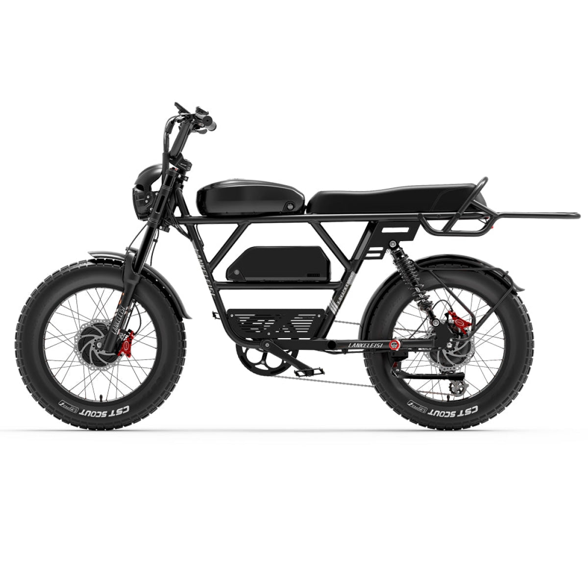 LANKELEISI X-Black Knight 2000W Moteur double Portée maximale 280KM